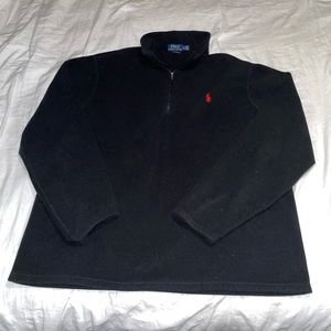 Black fleece pull over